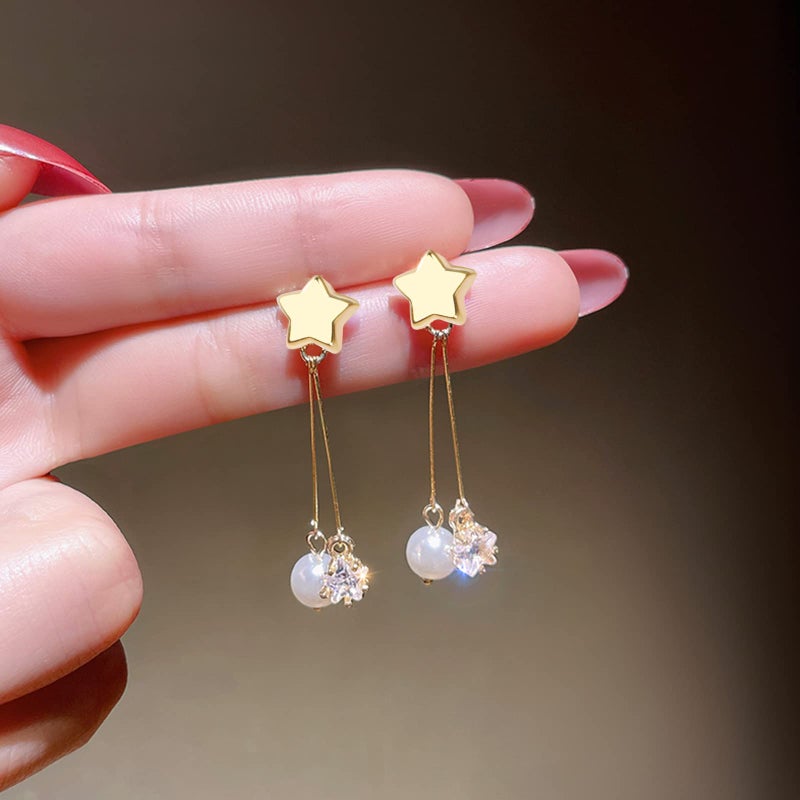 UHOMENY 200Pcs Star Spacer Beads  Star Shape Charm Loose Bead Small Hole Golden Alloy Metal Plated Bead for Jewelry Making Craft with Plastic Box - Image 5